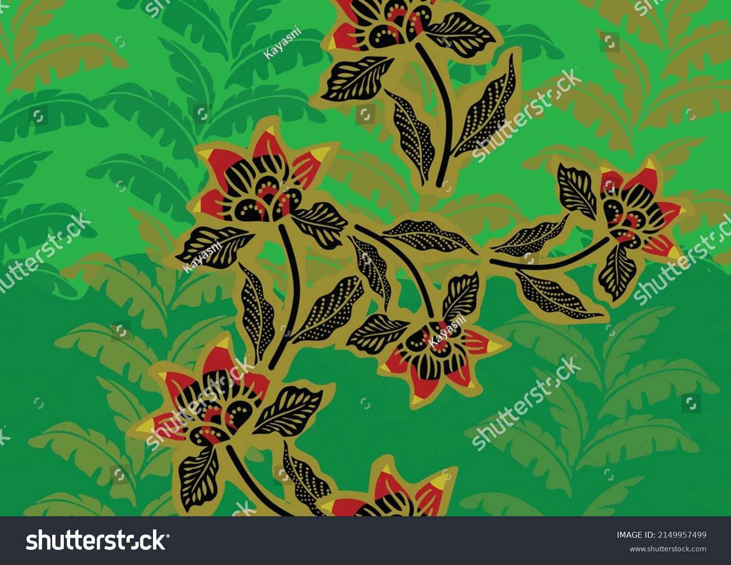 Indonesian Batik Motifs Very Distinctive Exclusive Stock Vector Royalty Free 2149957499