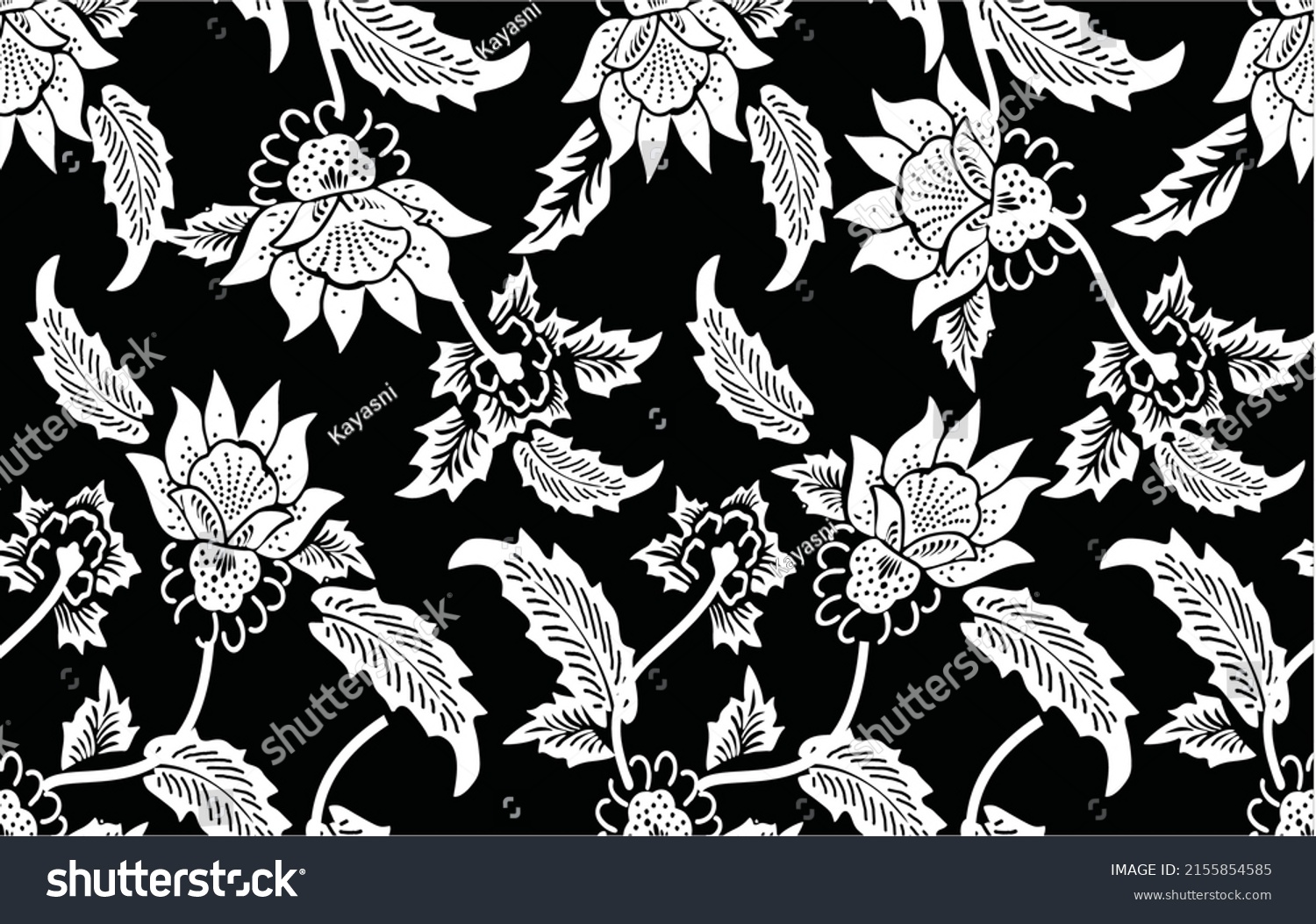 Indonesian Batik Motifs Very Distinctive Exclusive Stock Vector Royalty Free 2155854585