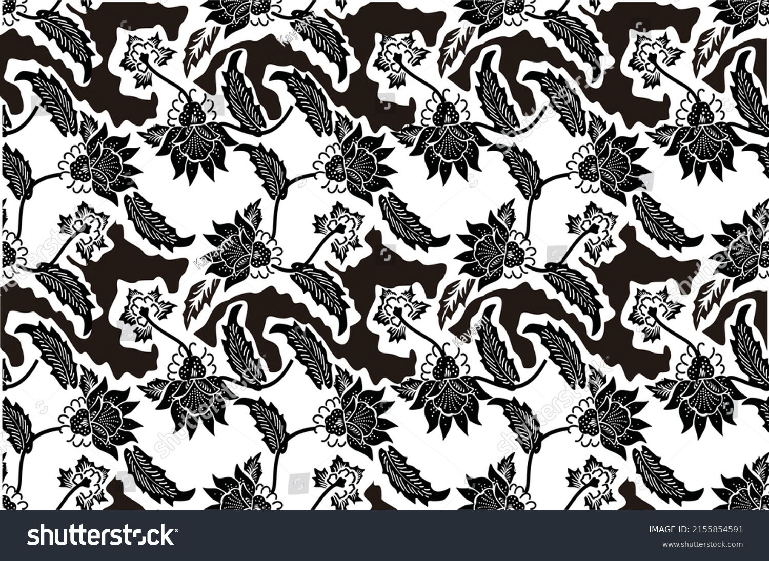 Indonesian Batik Motifs Very Distinctive Exclusive Stock Vector Royalty Free 2155854591