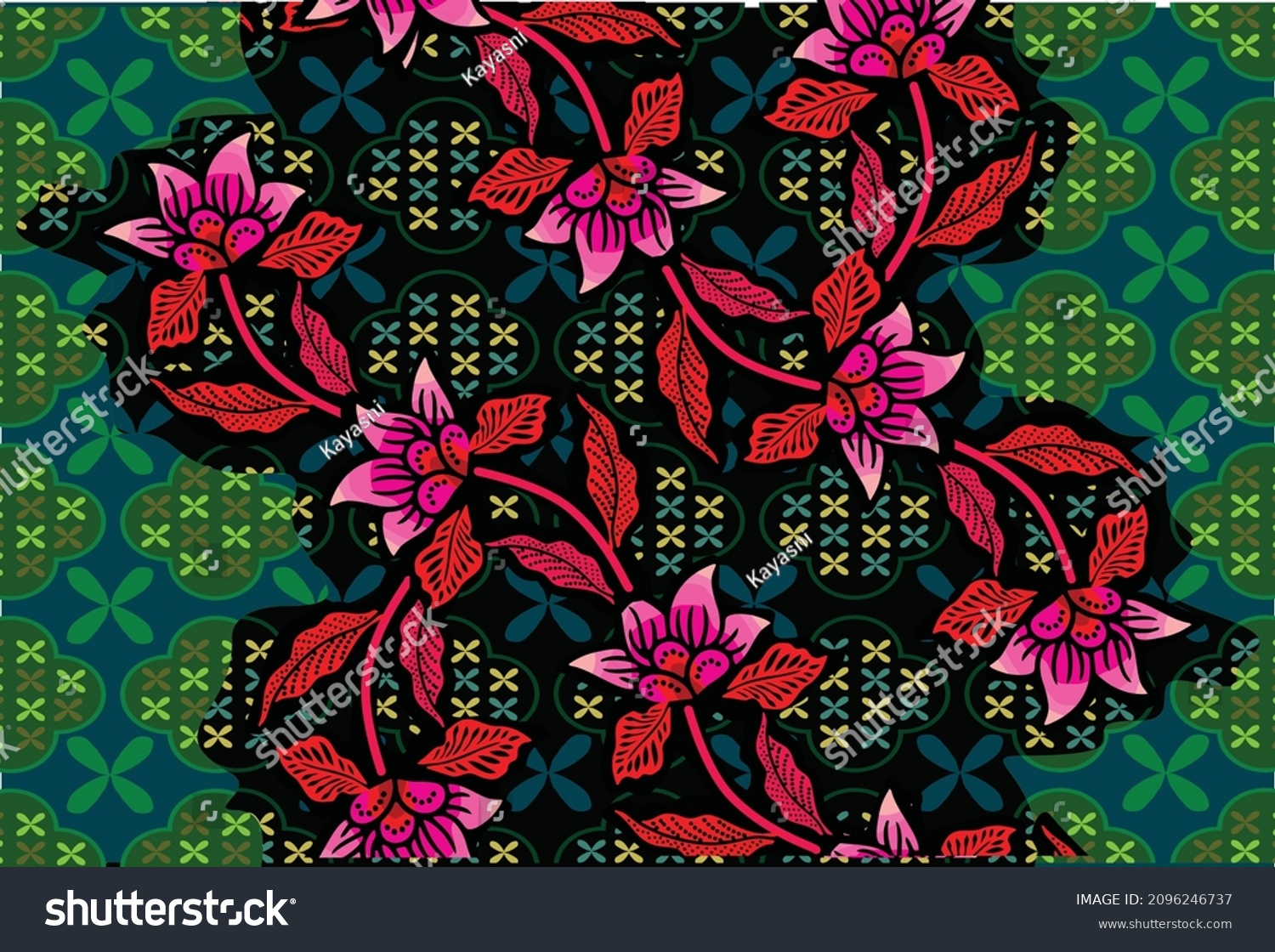 Indonesian Batik Motifs Very Distinctive Patterns Stock Vector Royalty Free 2096246737