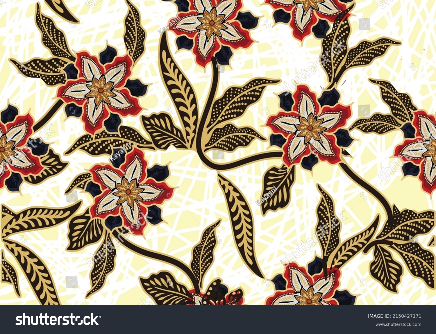 Indonesian Batik Motifs Very Distinctive Plant Stock Vector Royalty Free 2150427171 Shutterstock