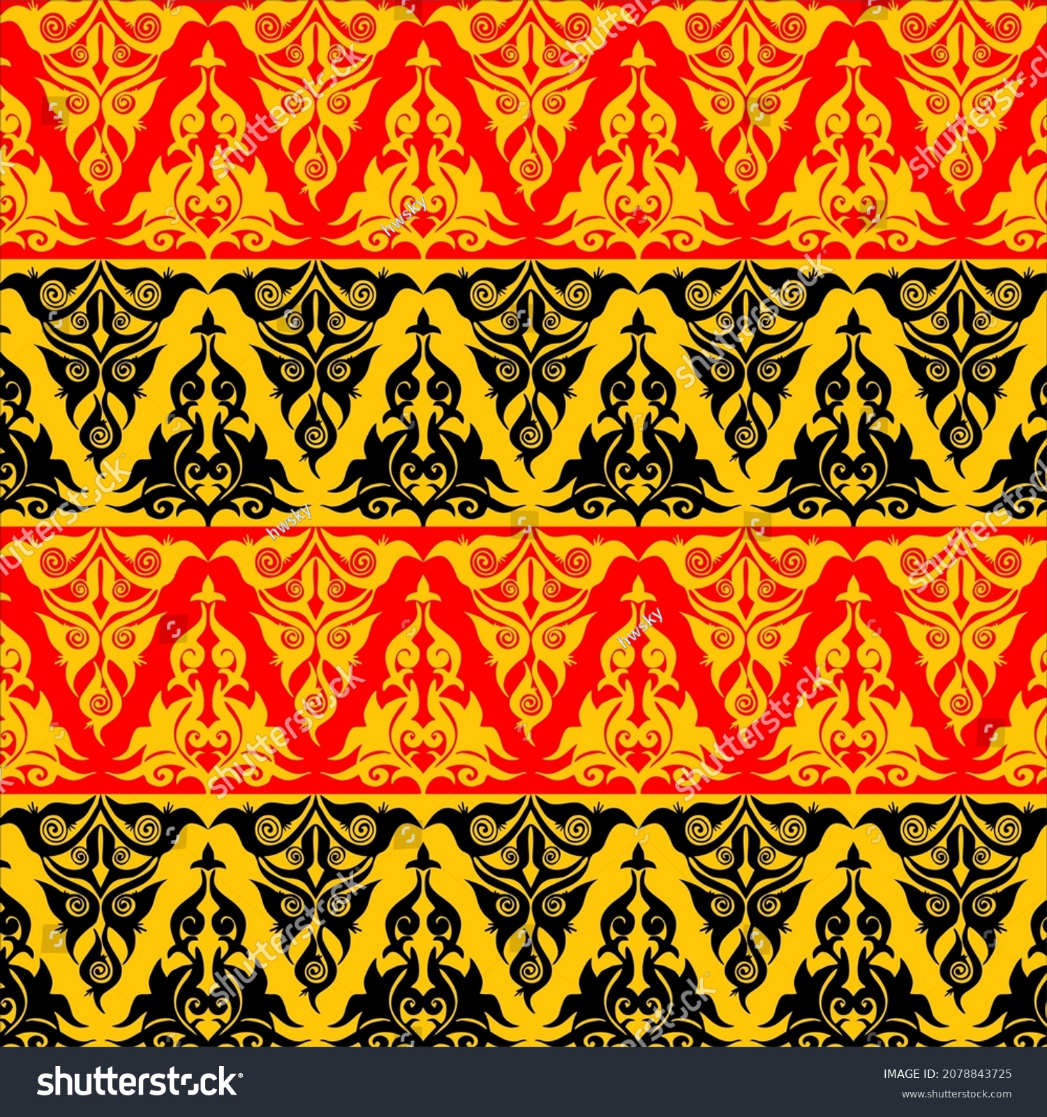 SVG of Indonesian Batik Rebung Aceh Seamless Pattern Vector svg