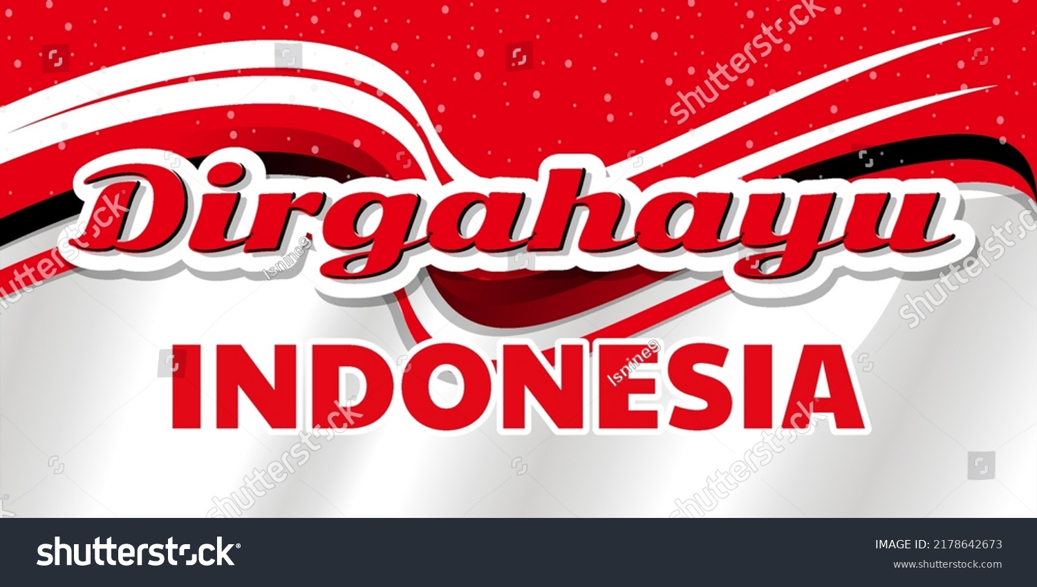 Indonesian Independence Day Banner Design Abstract Stock Vector ...