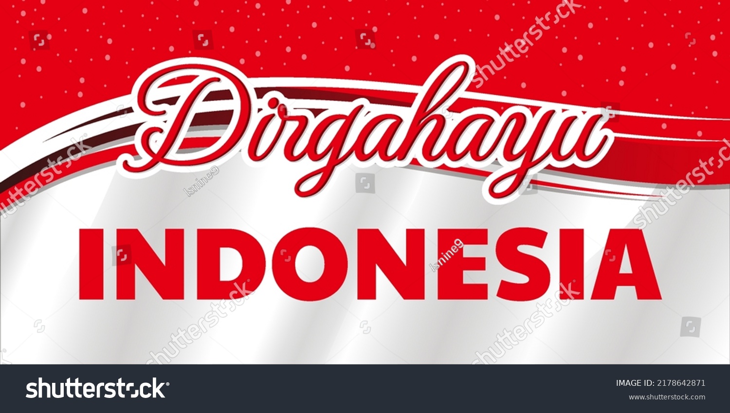 Indonesian Independence Day Banner Design Abstract Stock Vector 