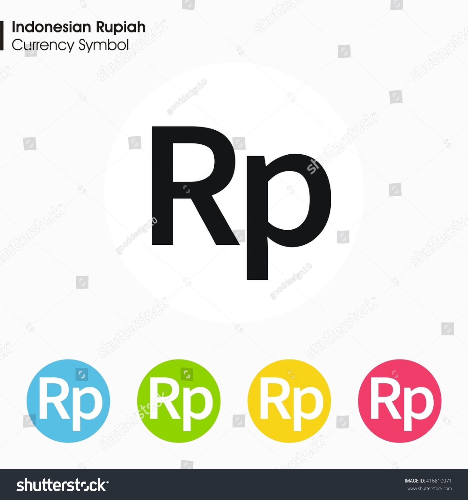 Indonesian Rupiah Sign Iconmoney Symbol Vector Stock Vector (Royalty ...