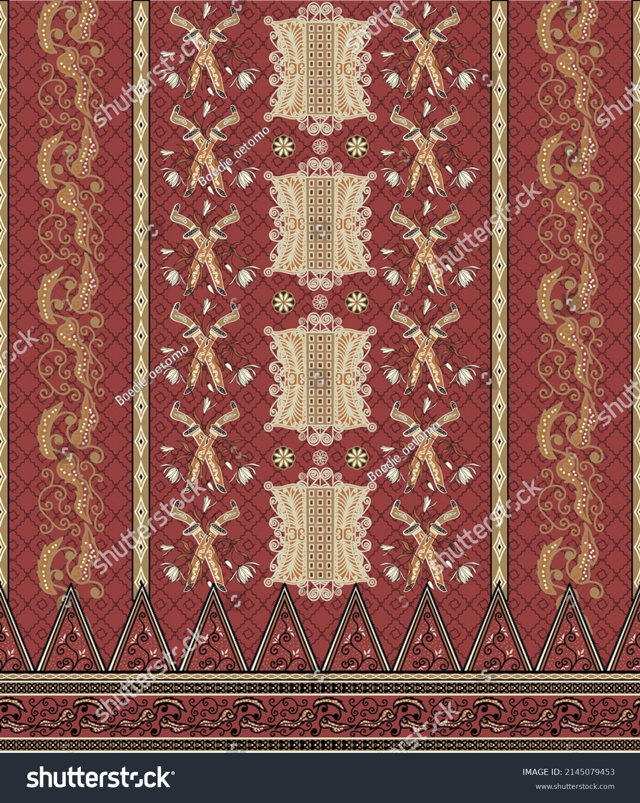 SVG of Indonesian traditional batik, Aceh batik, North Sumatra. svg