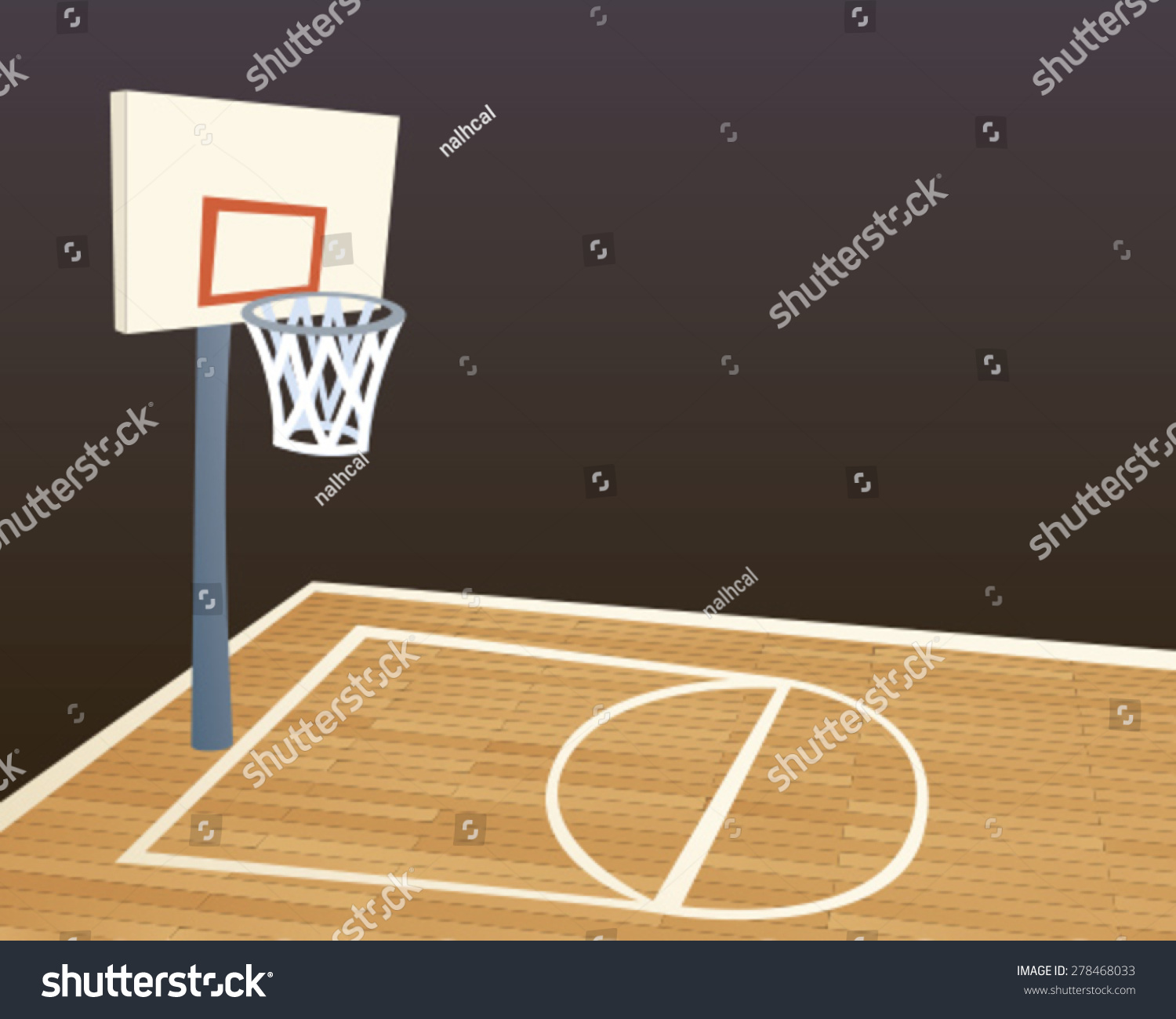 Indoor Basketball Court Stock Vector 278468033 - Shutterstock