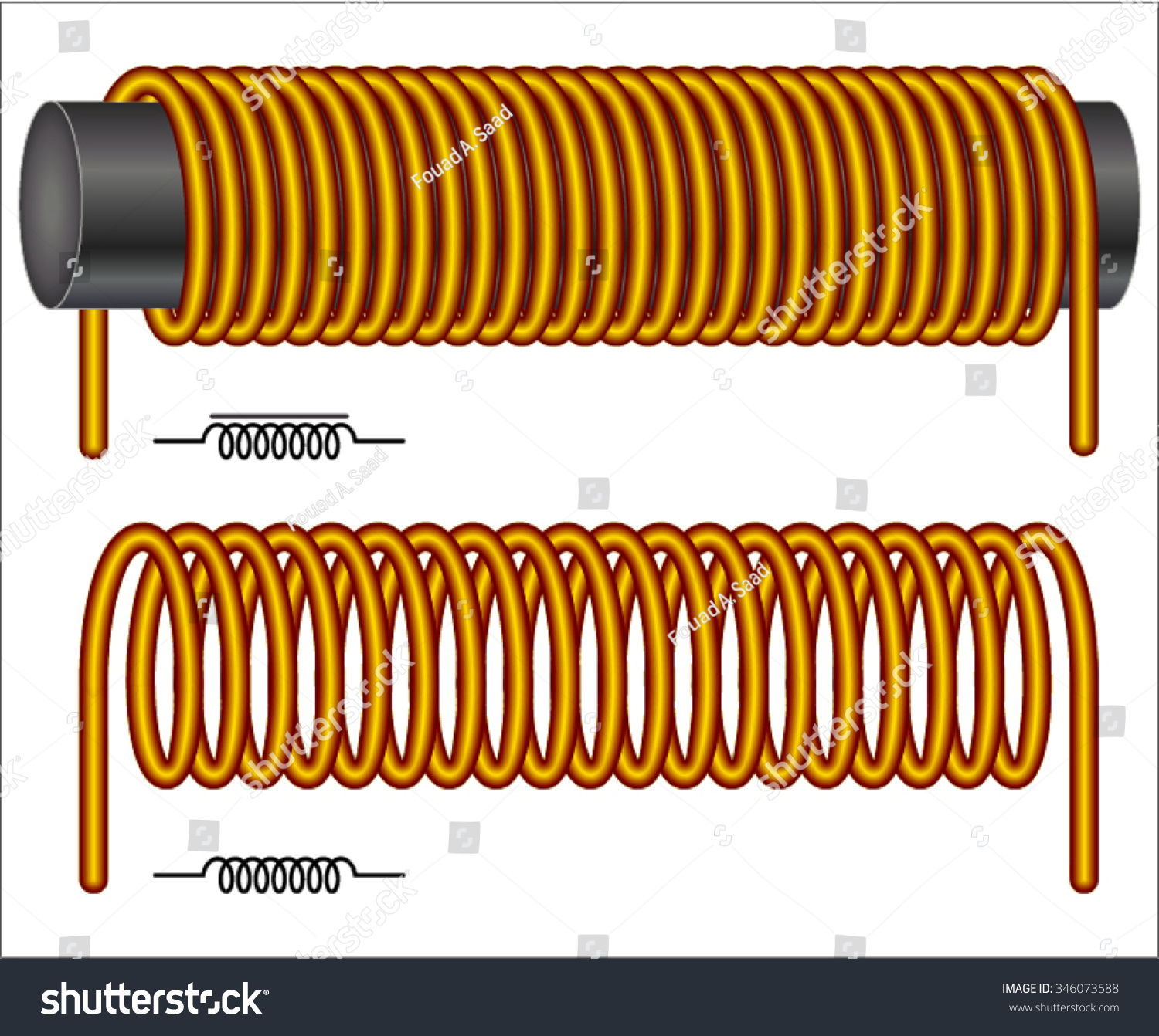 Inductor Coil Stock Vector Royalty Free