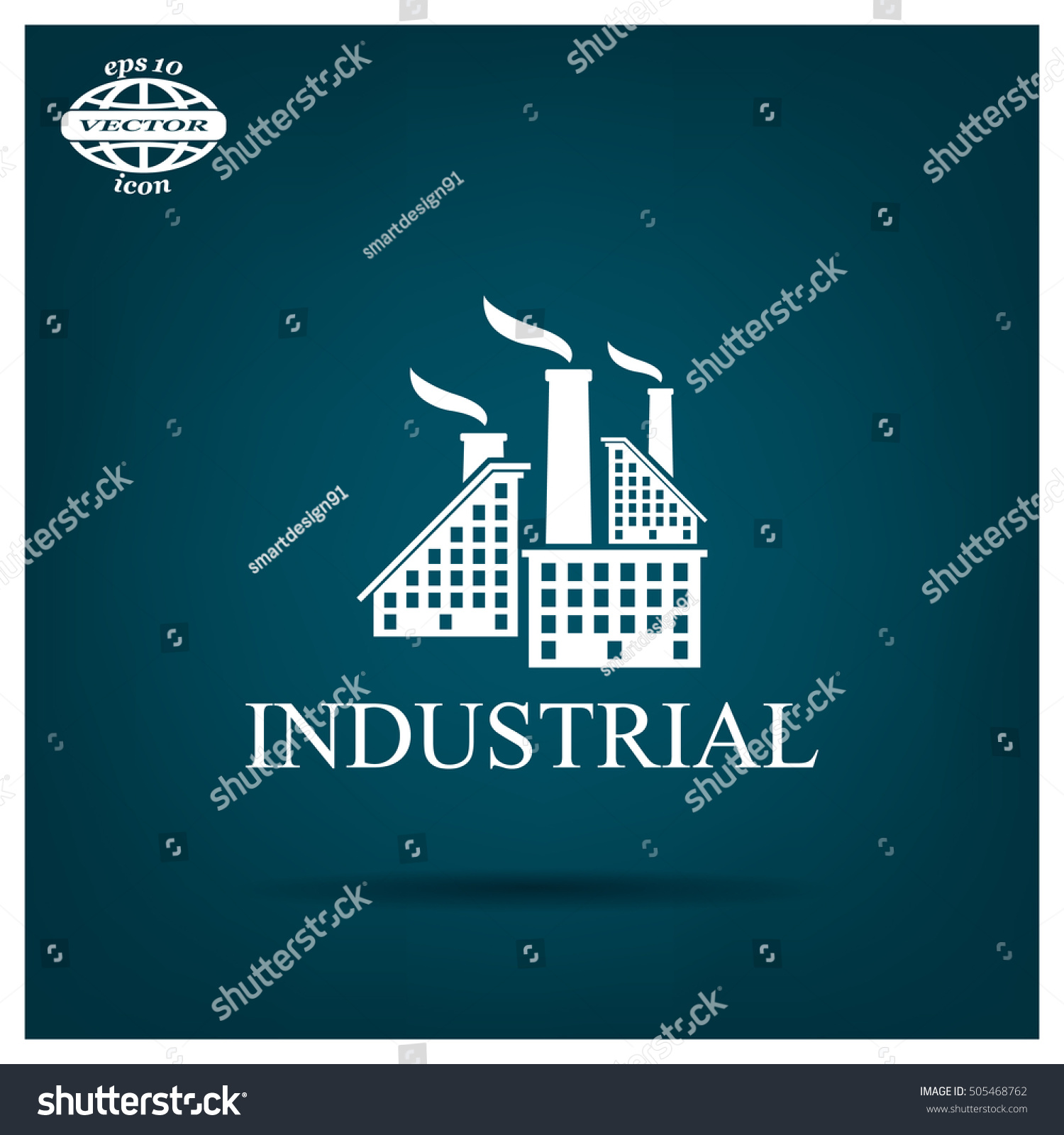 Industrial Building Factory Signs Symbols Stock Vector (Royalty Free ...