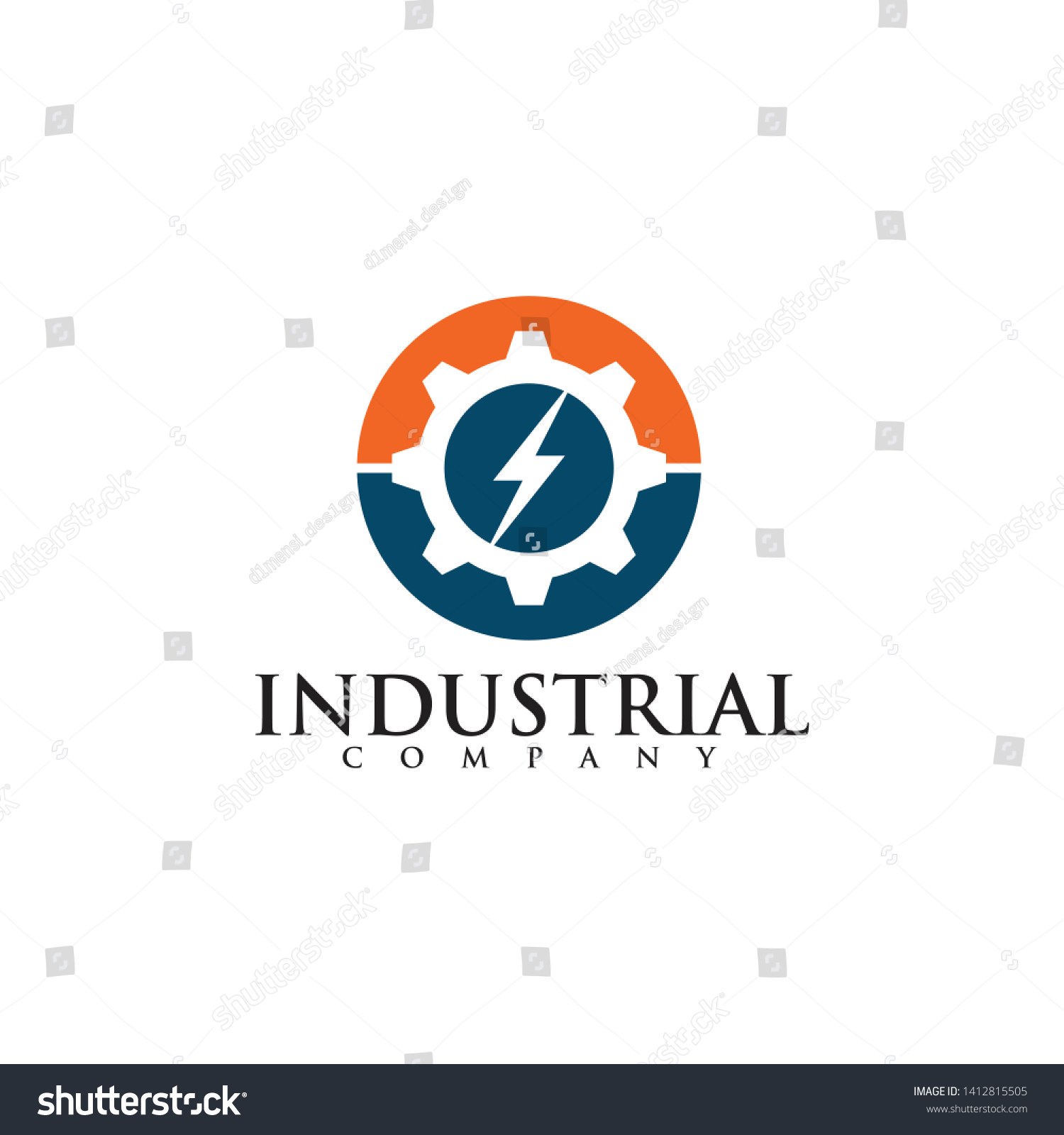 Industrial Company Logo Design Using Gear Stock Vector (Royalty Free ...