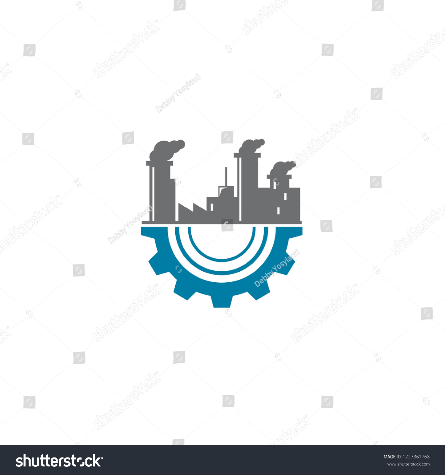 Industrial Logo Design Stock Vector (Royalty Free) 1227361768