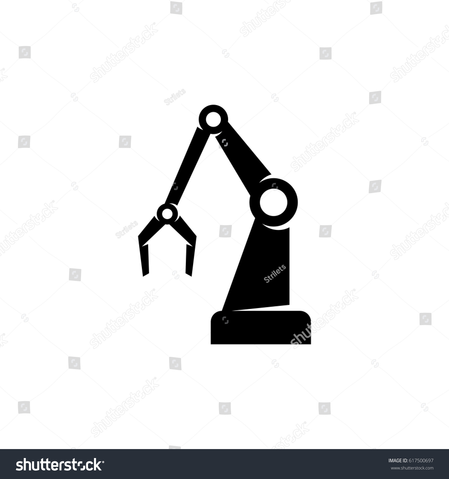 Industrial Robot Icon Vector Logo Illustration Stock Vector (Royalty ...