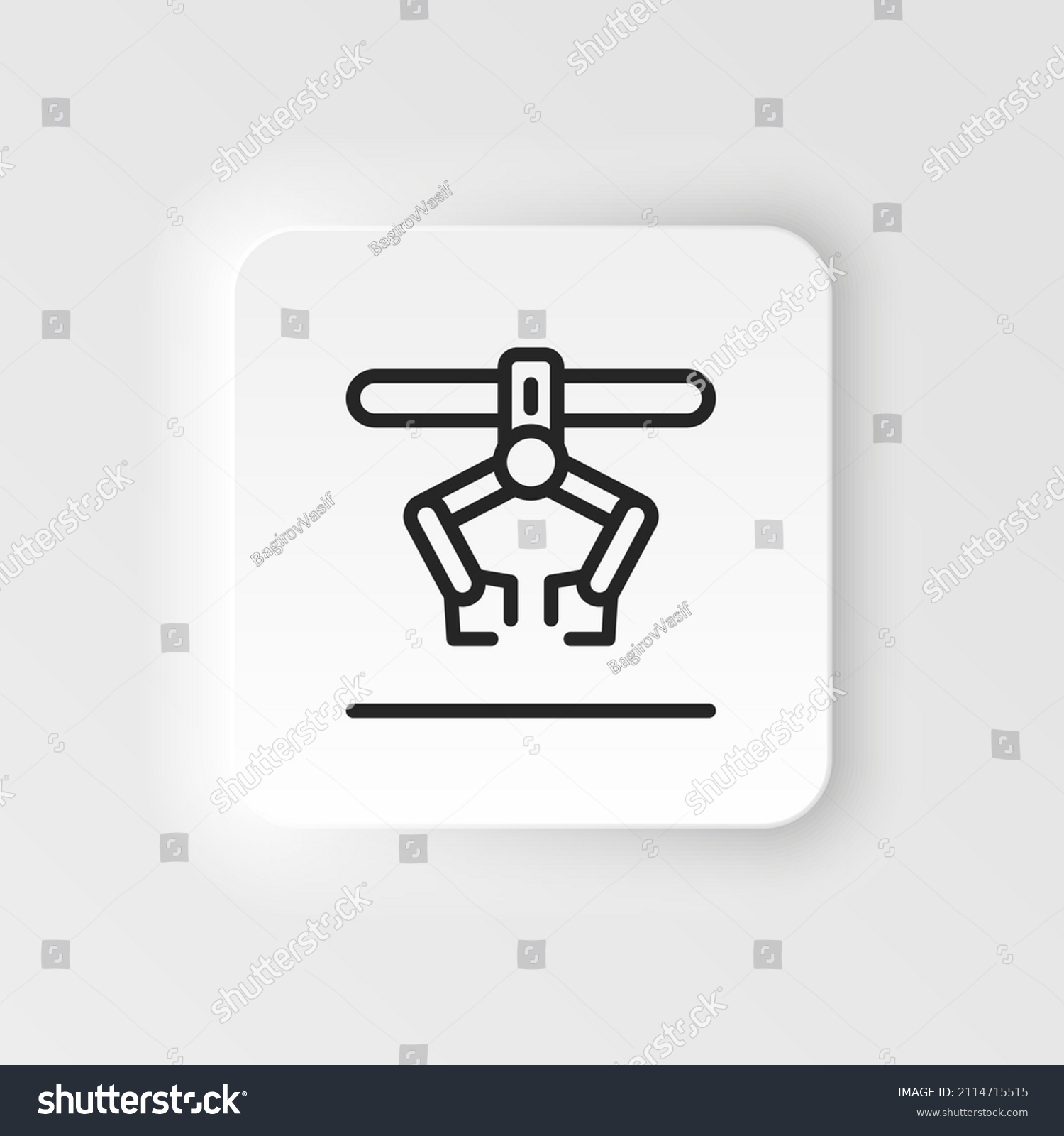 Industrial Robot Loading Arm Icon Vector Stock Vector (Royalty Free ...