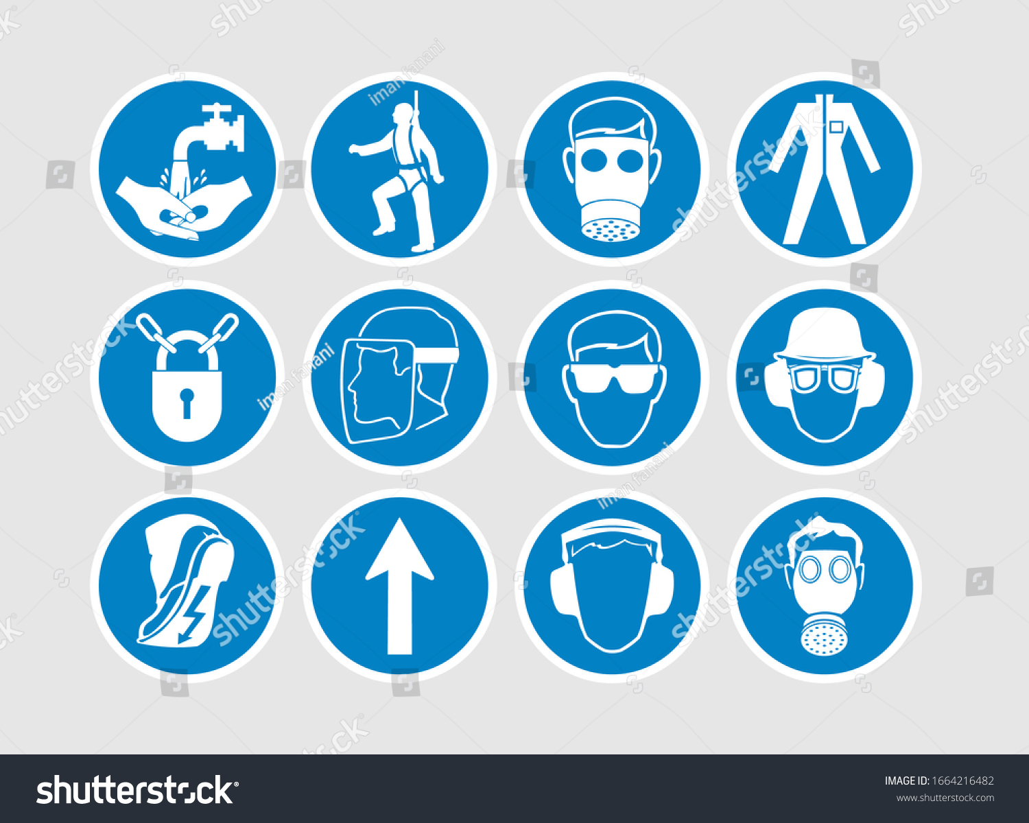 Industrial Safety Signs Vector Illustration Pack Stock Vector Royalty Industrial Safety Signs Vector Illustration Pack Stock Vector Royalty