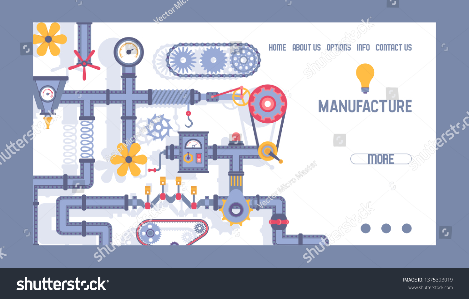 Industry Pattern Vector Web Page Industrial Stock Vector (Royalty Free