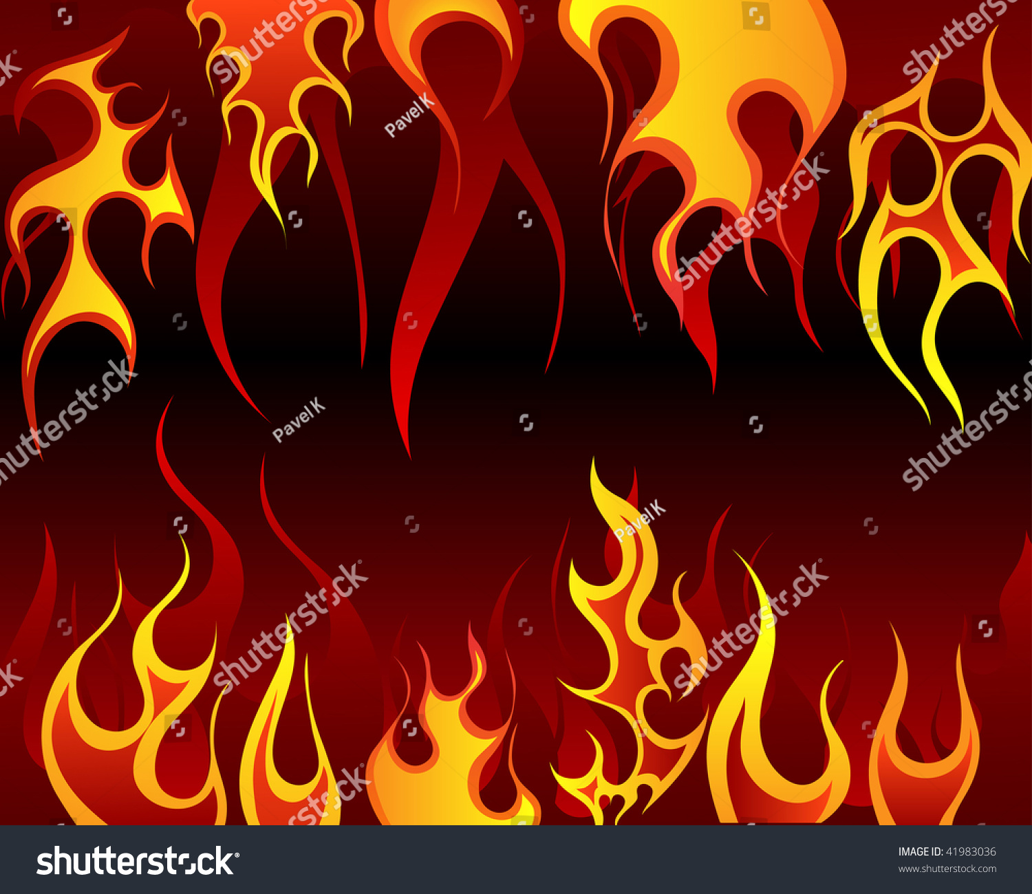 Inferno Fire Vector Background Design Use Stock Vector 41983036 ...