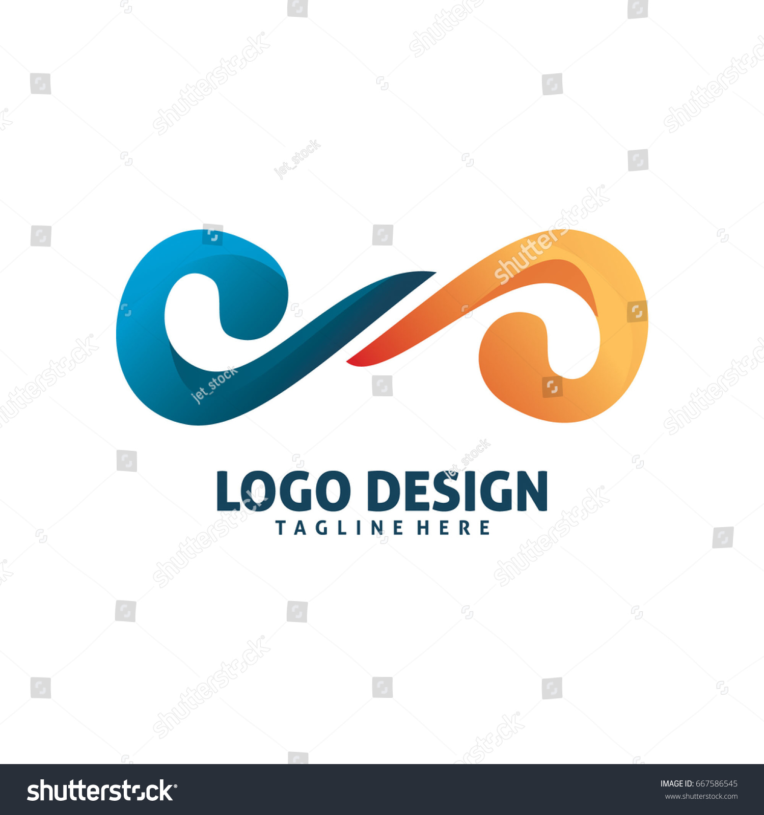 Infinity Logo Stock Vector (royalty Free) 667586545 