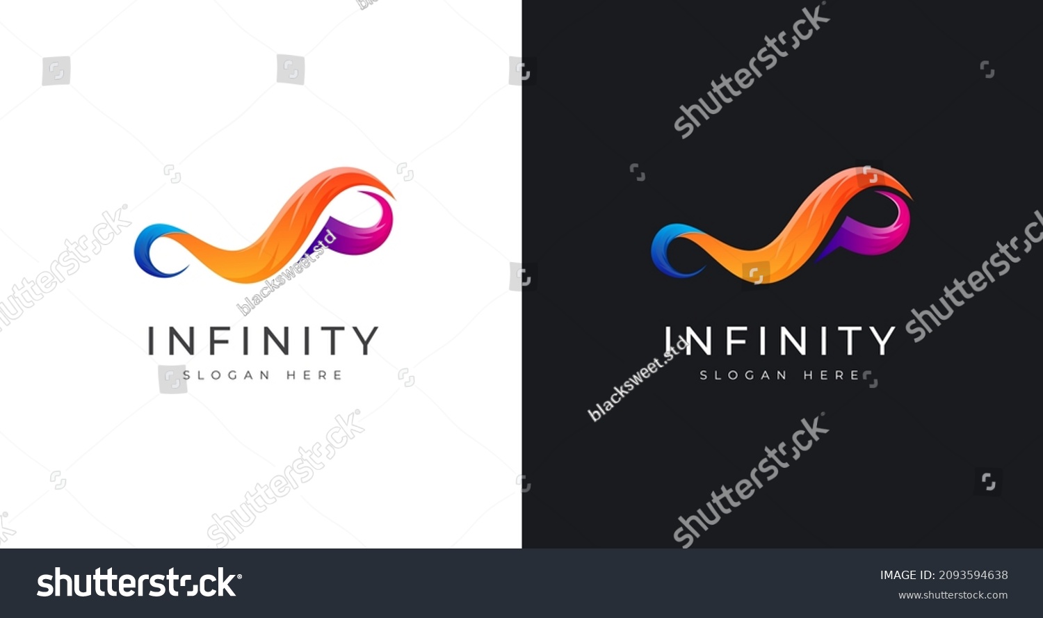 Infinity Logo Design Colorful Concept Template Stock Vector (Royalty ...