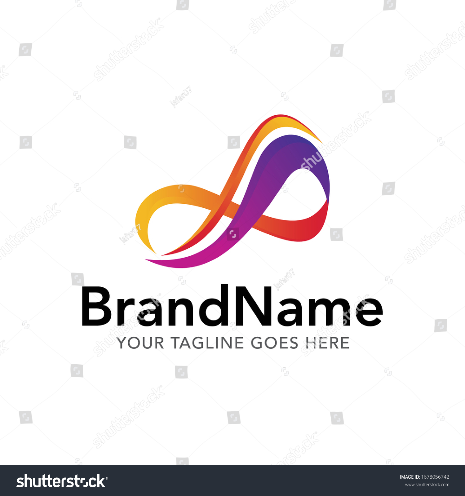 Infinity Logo Icon Vector Template Gradient Stock Vector (Royalty Free ...