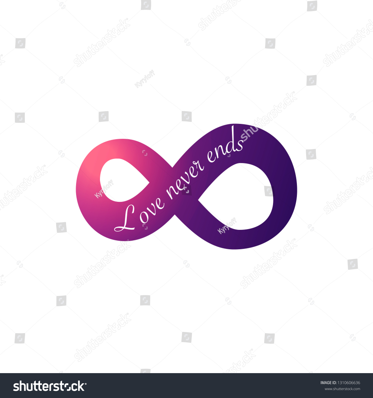Infinity Love Symbol Love Never Ends Stock Vector (Royalty Free