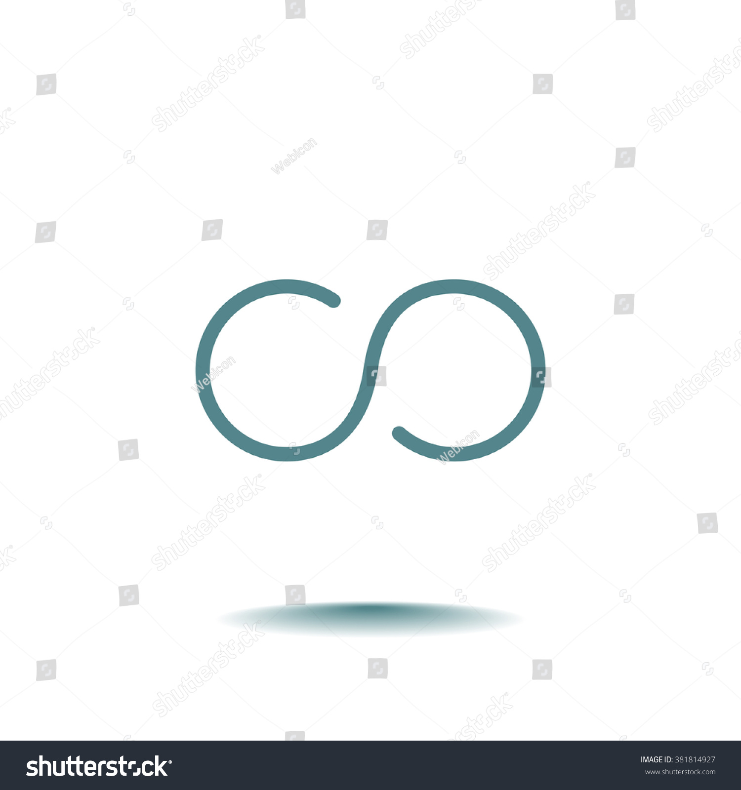 Infinity Sign Icon Stock Vector Illustration 381814927 : Shutterstock