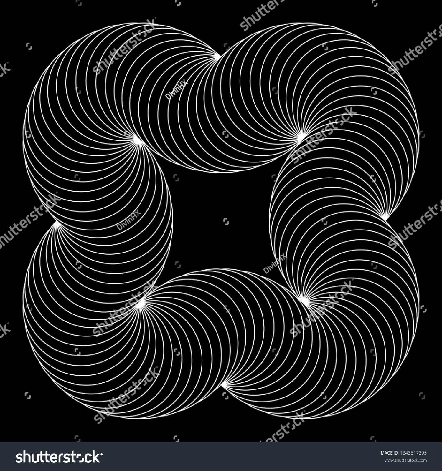 Infinity Symbol Interlaced Circles Impossible Shape Stock Vector