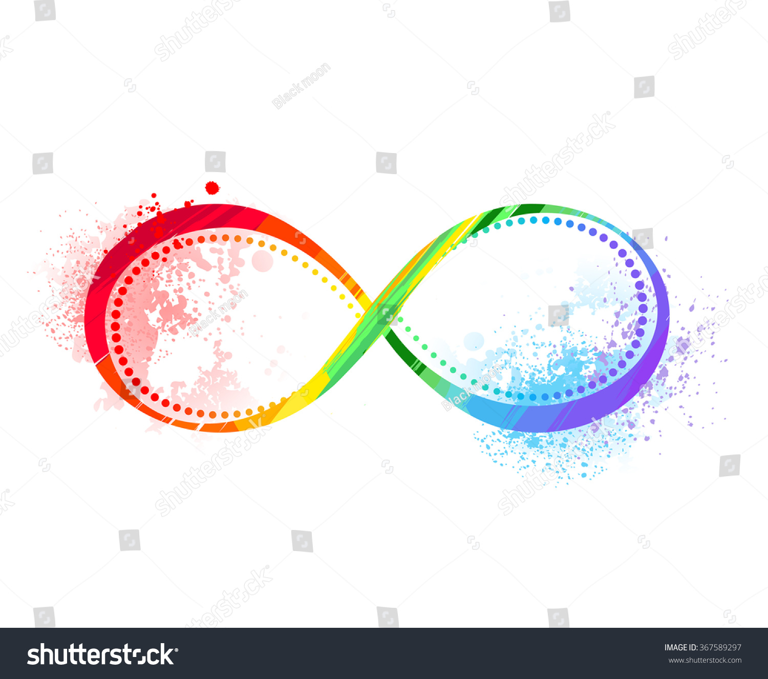 Infinity Symbol Painted Bright Rainbow Paint Stock Vector (Royalty Free ...