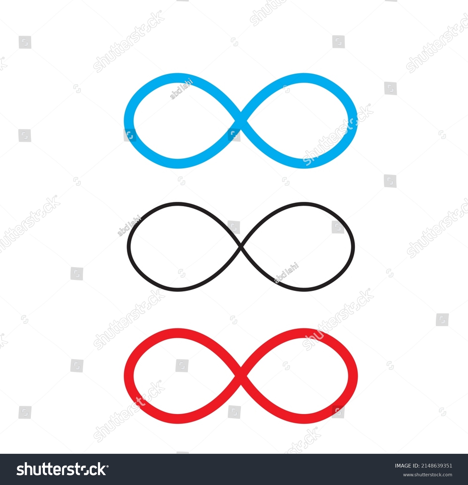 Infinity Symbols Eternal Limitless Endless Life Stock Vector Royalty Free 2148639351 8310