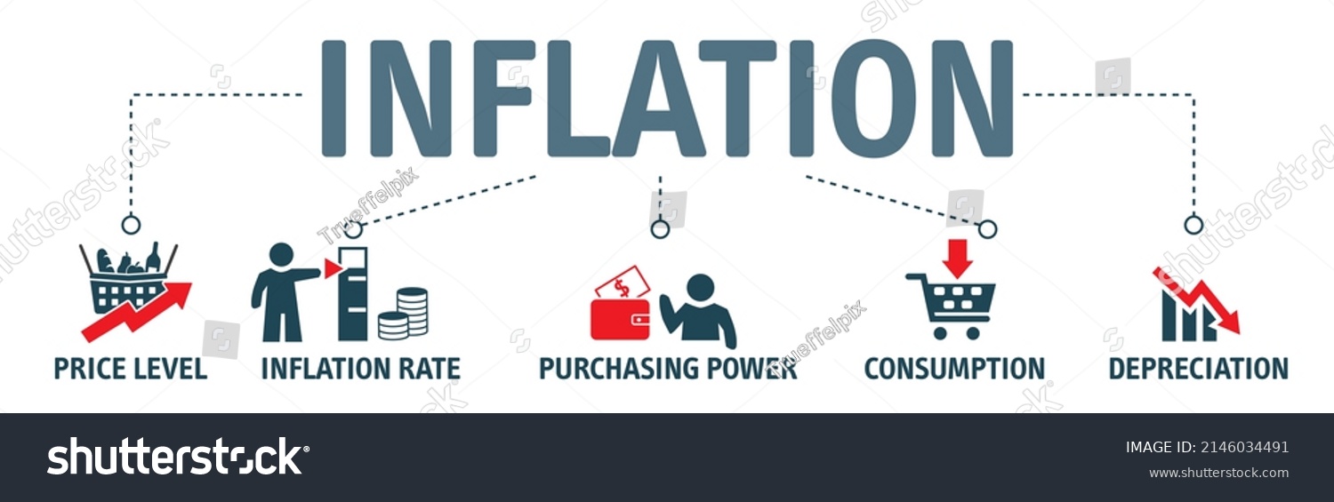 Inflation Concept Vector Icons Inflation Refers Stock Vector (Royalty ...