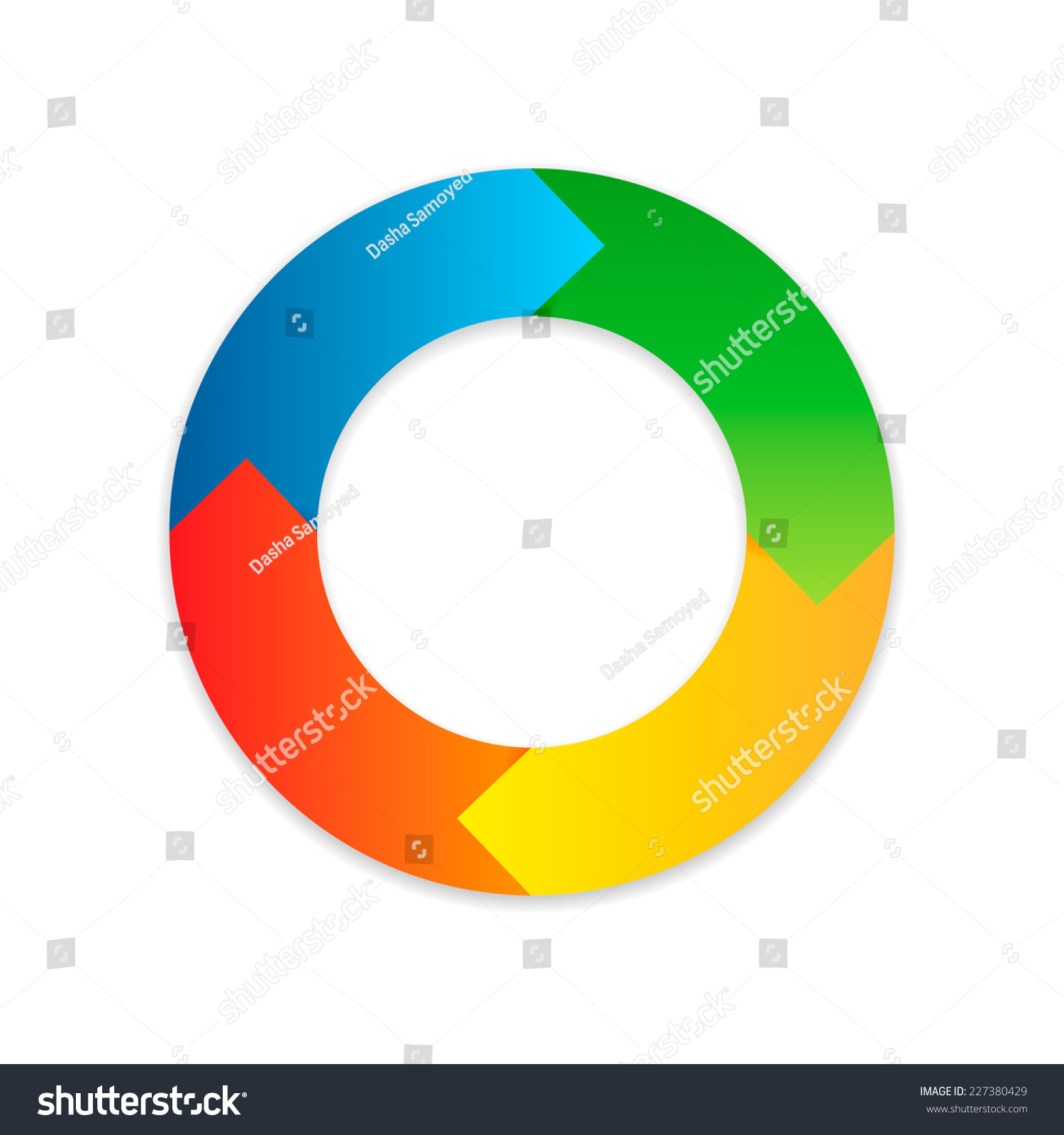 Infographic Banner Color Wheel Style Stock Vector (royalty Free) 227380429