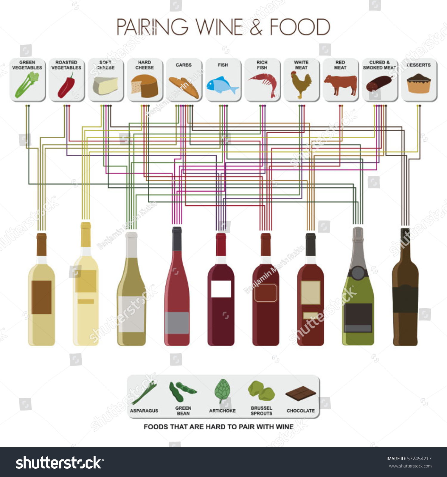 Info Graphics Pairing Food Most Common Stock Vector (Royalty Free ...