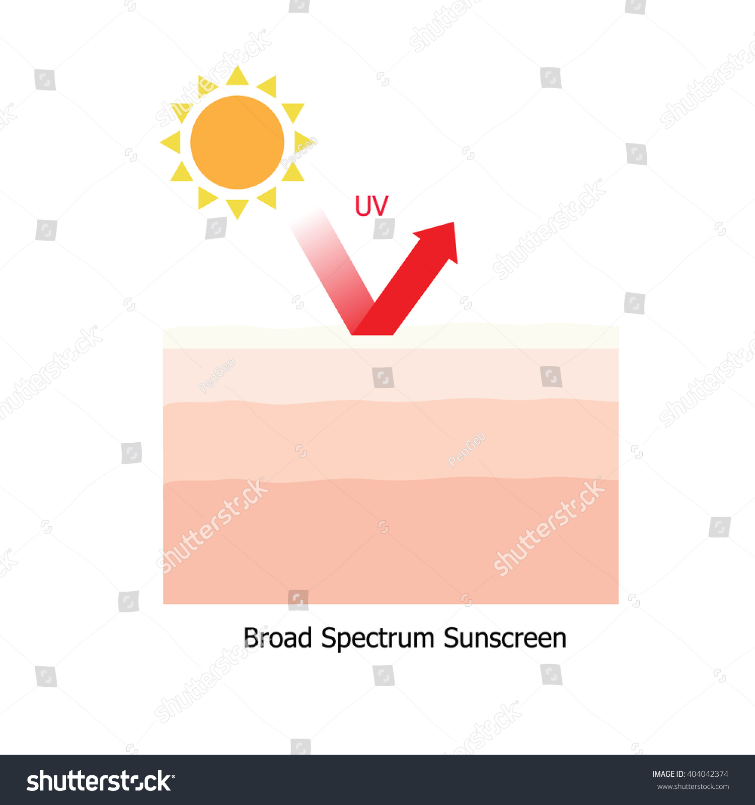 Infographic About Sunscreen Lotion Protect Human Stock Vector (Royalty ...