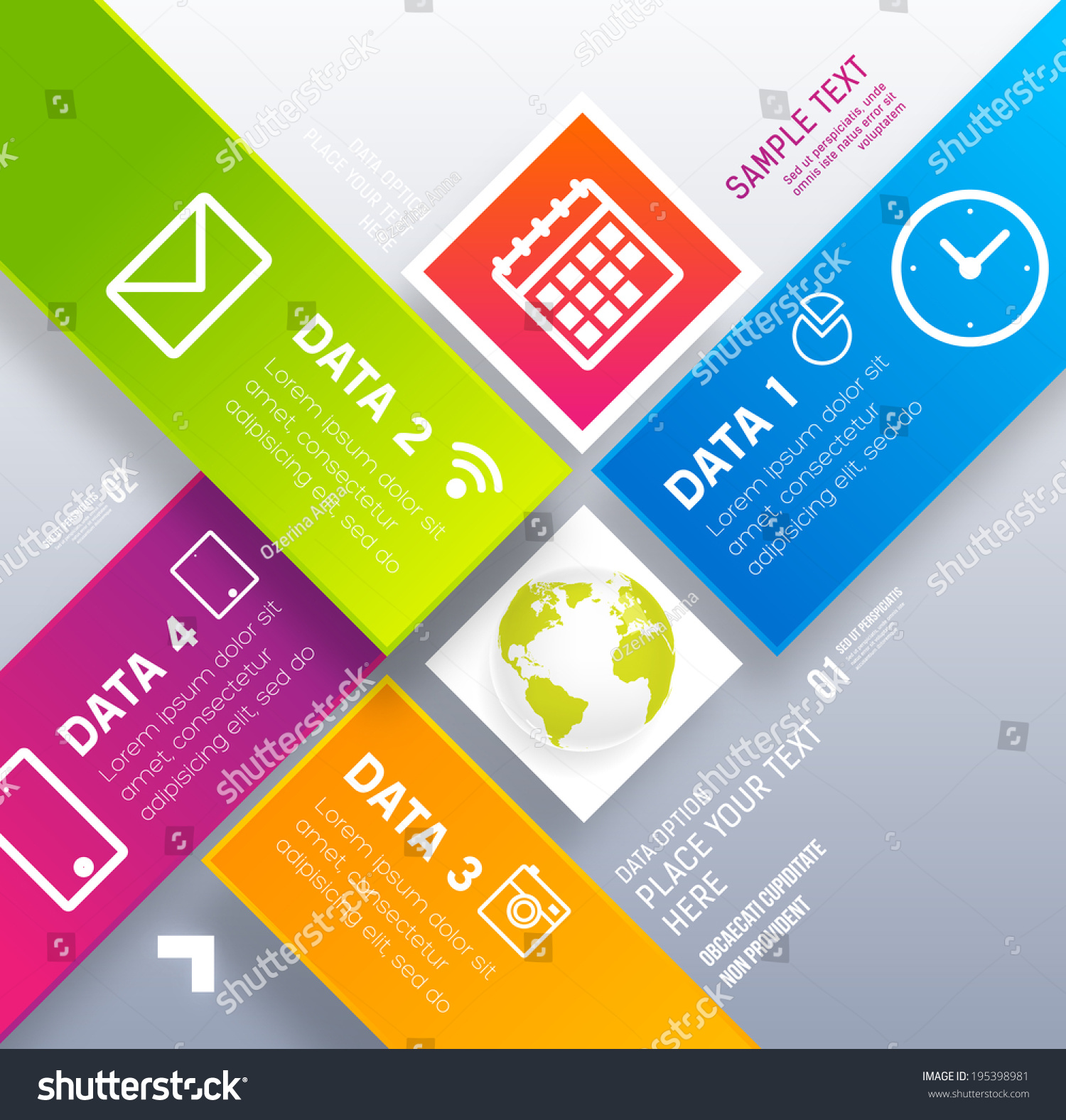 Infographic Abstract Digital Vector Template Stock Vector Royalty Free