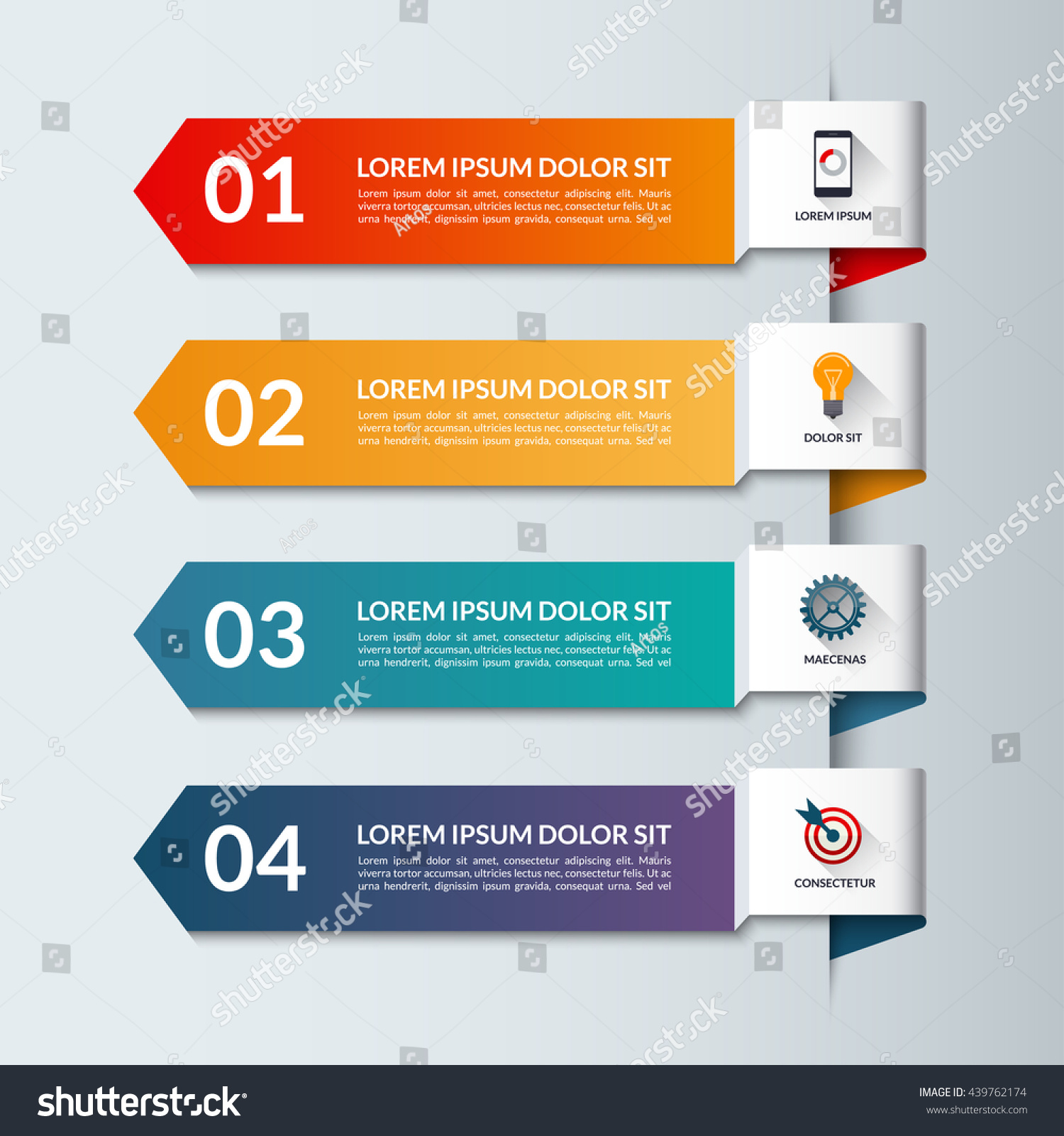 Infographic Arrows Vector Design Template Stock Vector Royalty Free Shutterstock