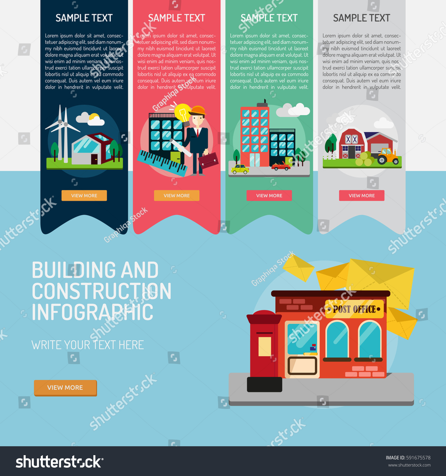 Infographic Building Construction Stock Vector (Royalty Free) 591675578 ...