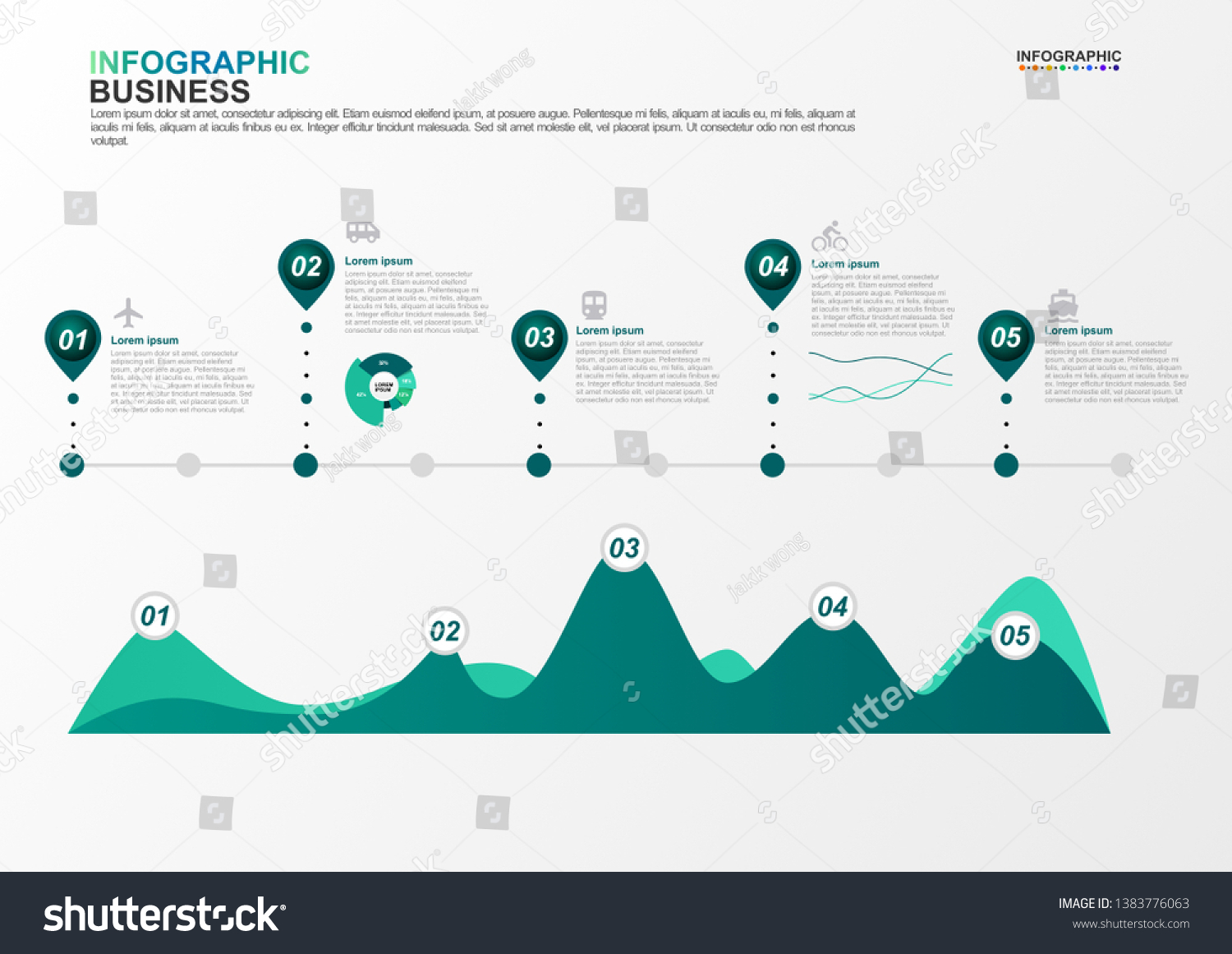 Infographic Business Timeline Workflow Progress Diagram Stock Vector ...