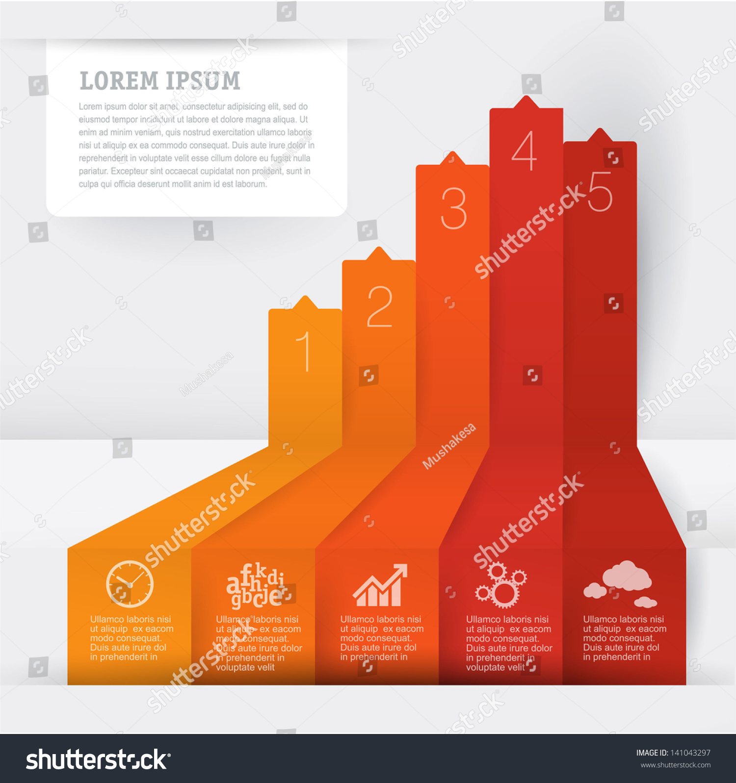 Infographic Chart Template. Vector - 141043297 : Shutterstock