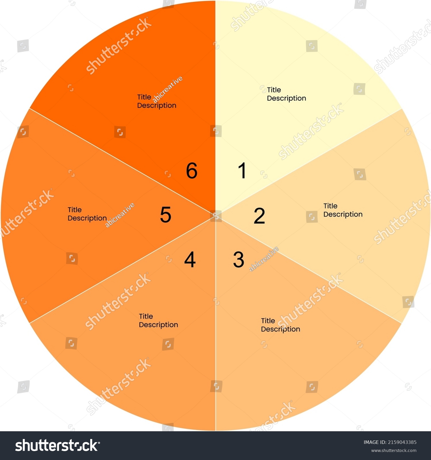 Infographic Circle Diagram 166 Sequential Gradation Stock Vector 