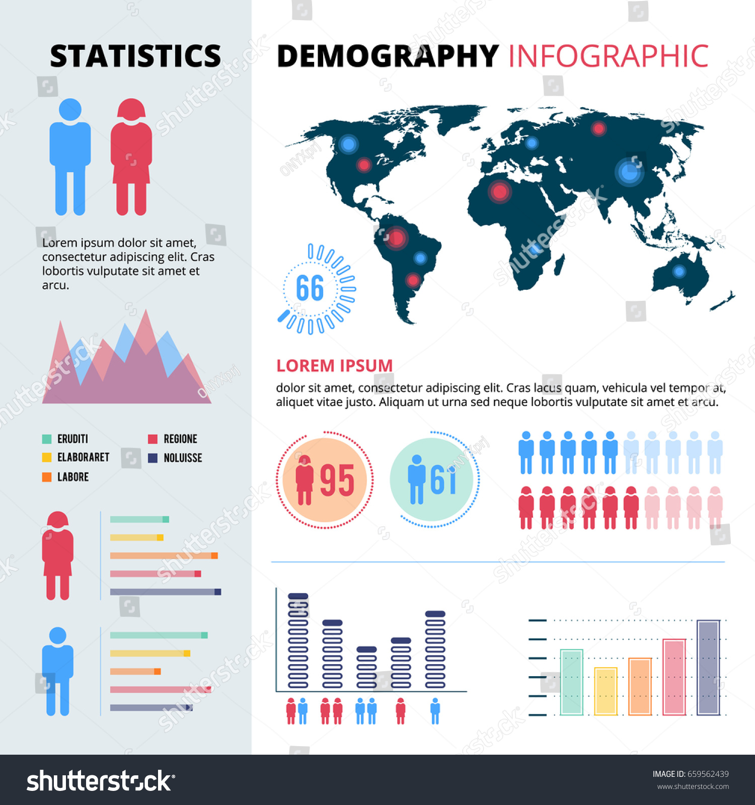 Infographic Concept Design People Population Demographic Stock Vector ...