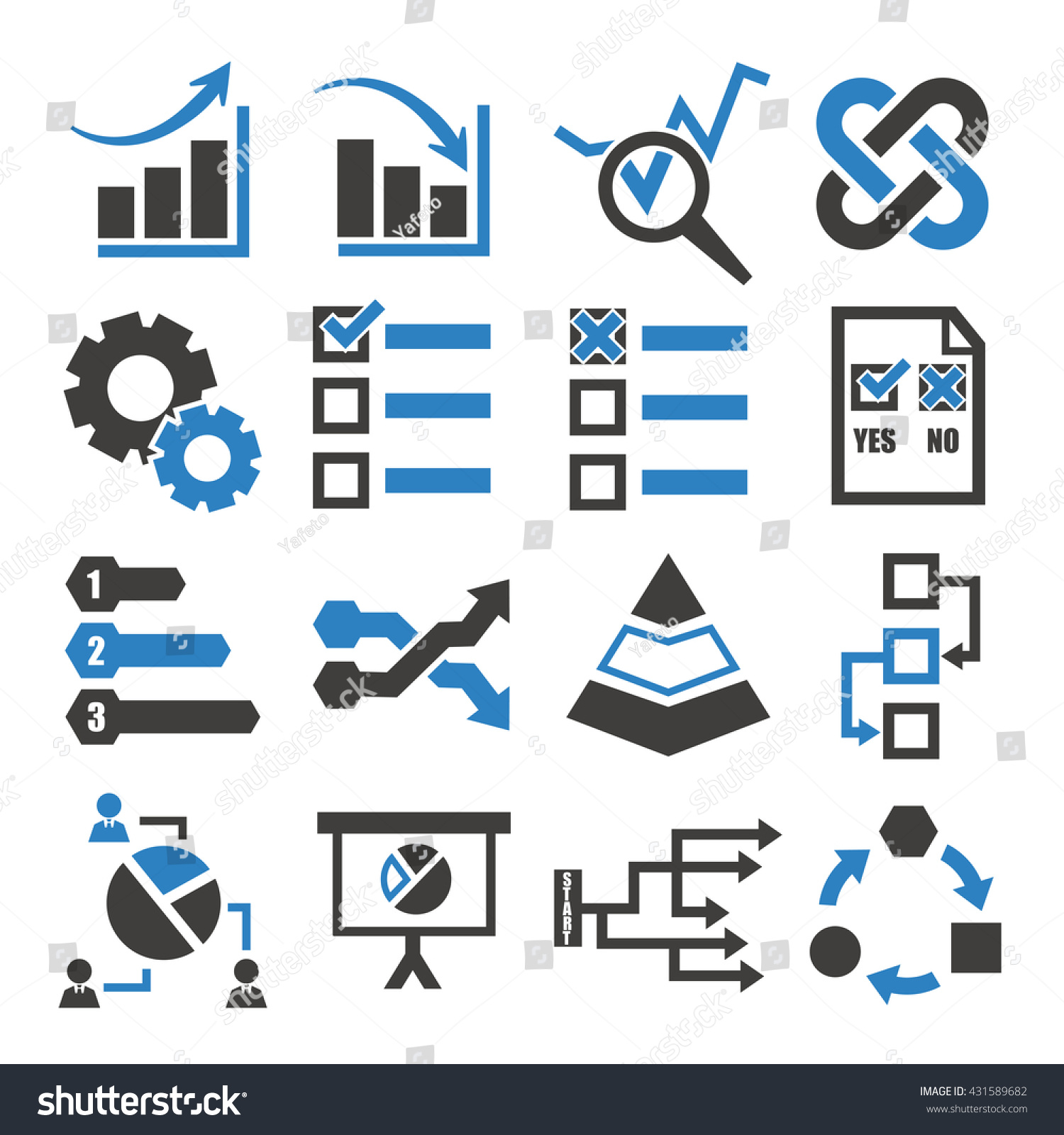 Infographic Data Icon Set Stock Vector (Royalty Free) 431589682 ...