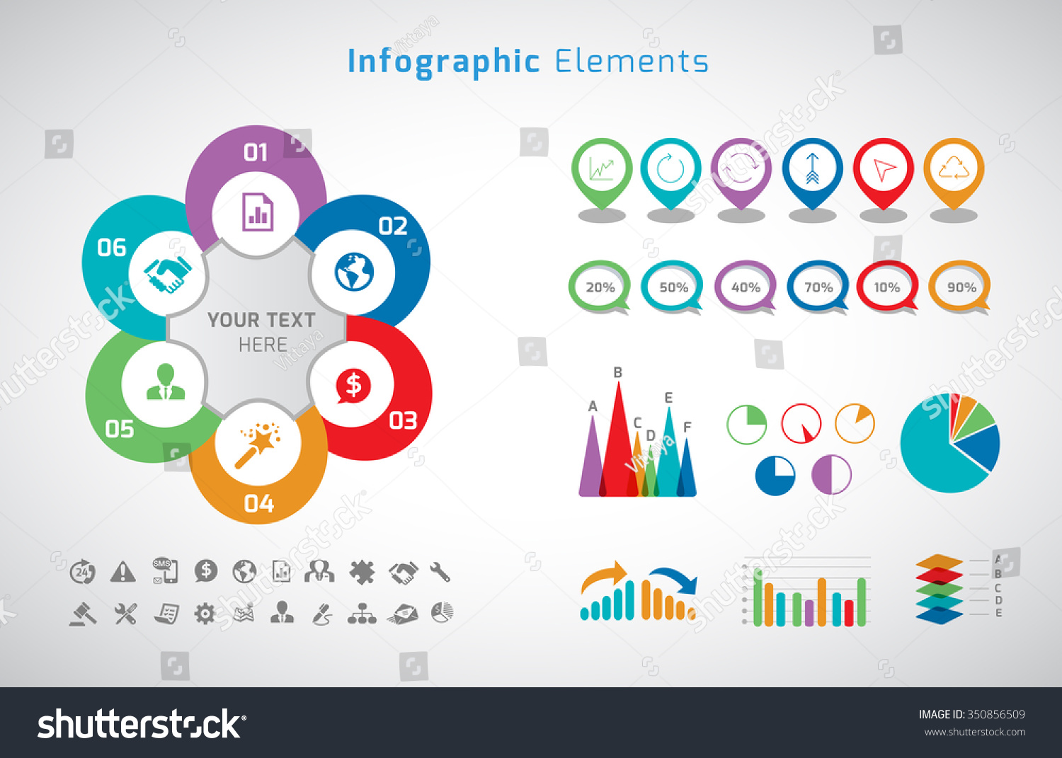 Infographic Elements Set Stock Vector 350856509 - Shutterstock