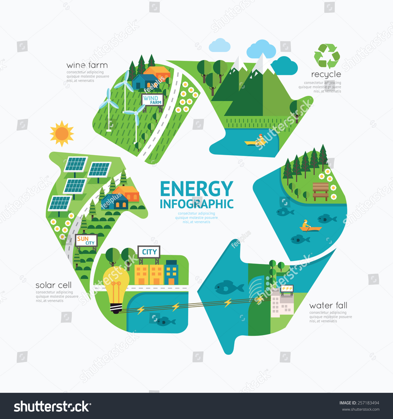 Infographic Energy Template Designprotect World Energy Stock Vector ...