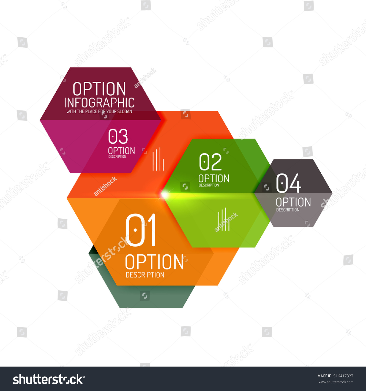 Infographic Modern Templates Geometric Shapes Banners Stock Vector