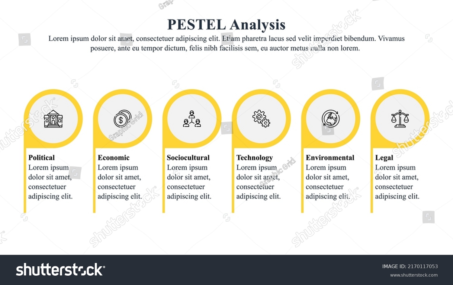 Infographic Template Pestel Analysis Framework Used Stock Vector ...