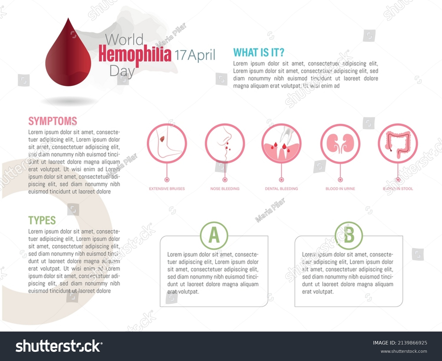 Infographic World Hemophilia Day What Hemophilia Stock Vector Royalty