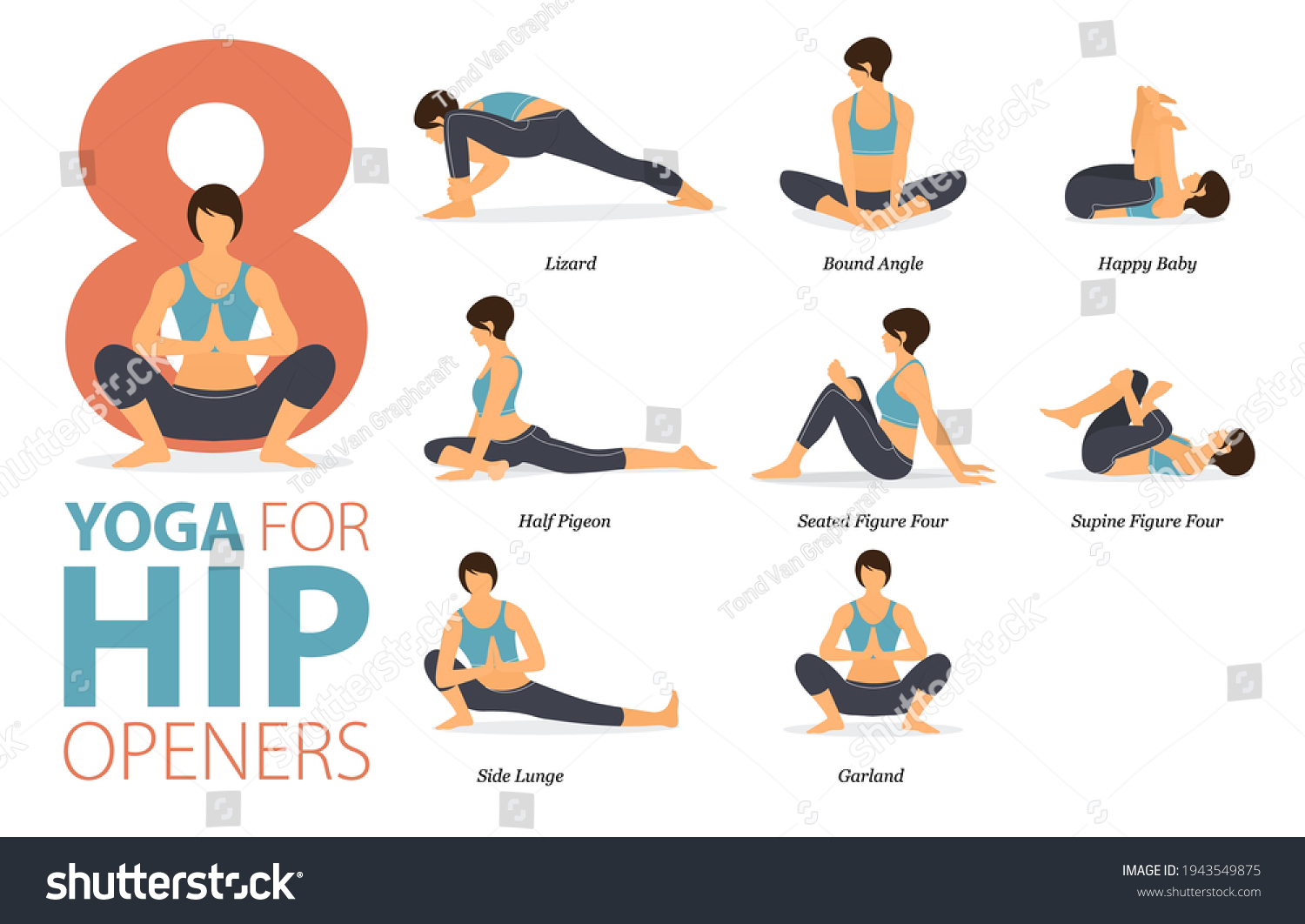 64 Yoga hip opener Stock Illustrations, Images & Vectors | Shutterstock