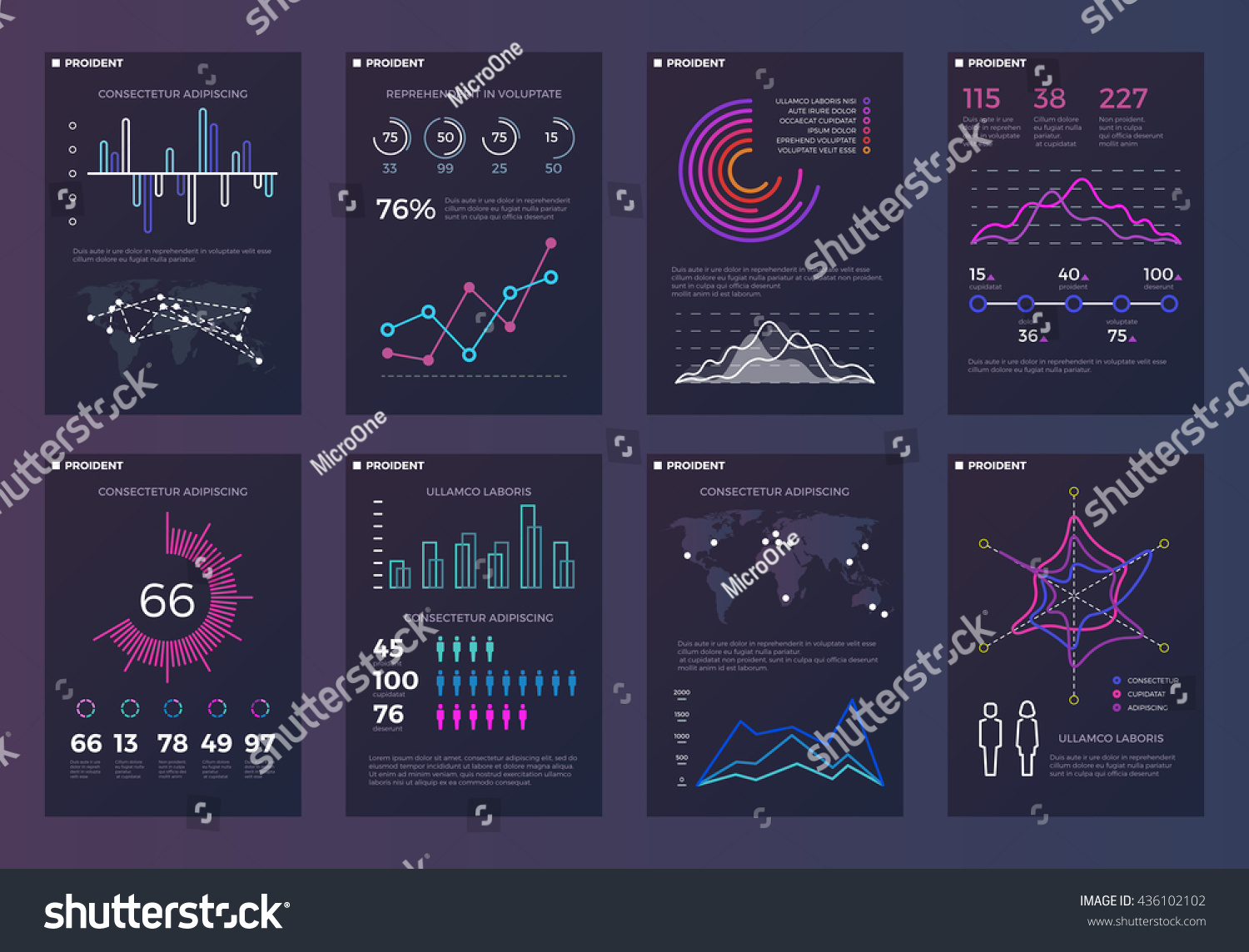 Infographics Brochures Vector Templates Business Reports Stock Vector ...