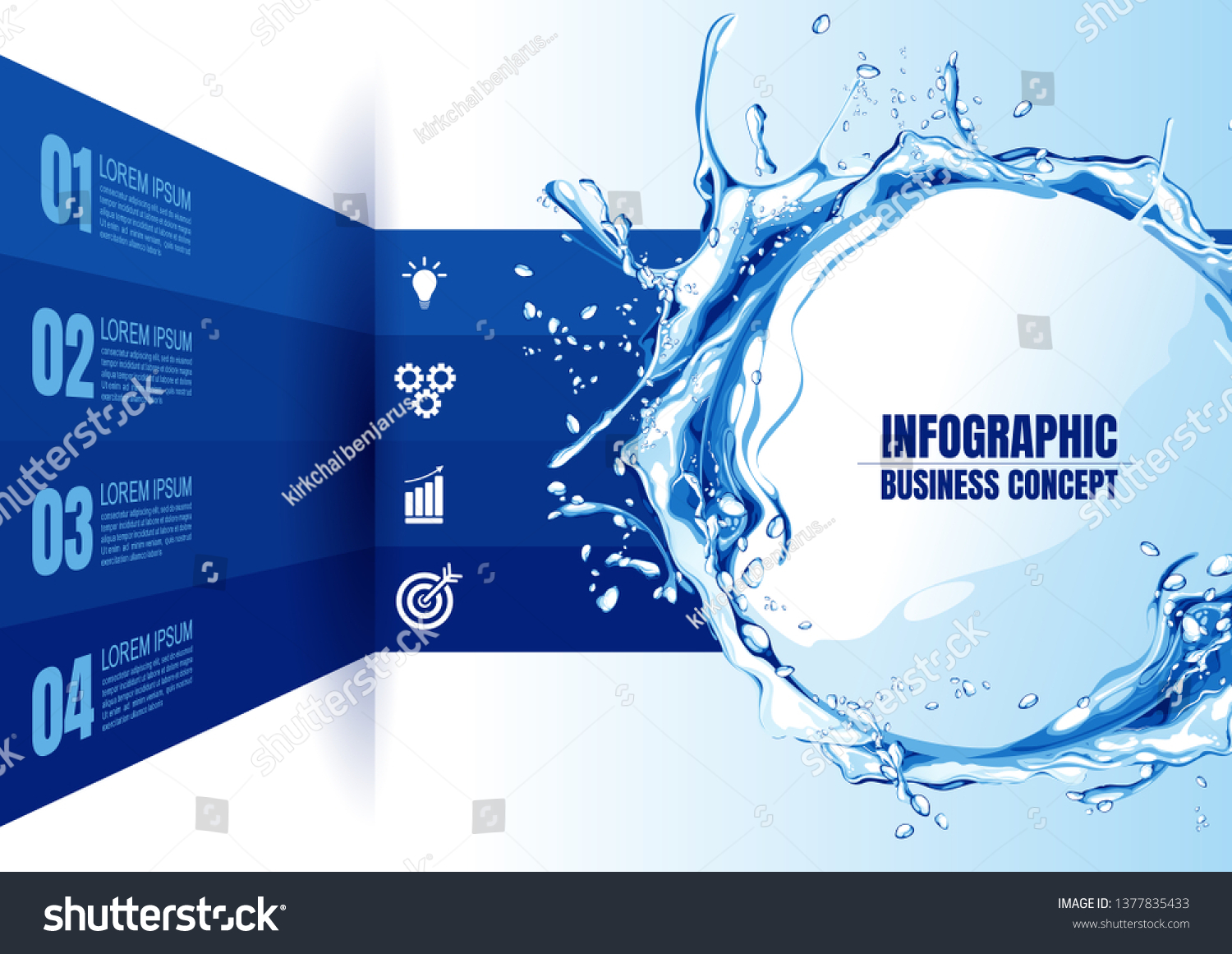 Infographics Business Process Chart Design Template Stock Vector Royalty Free 1377835433 0423