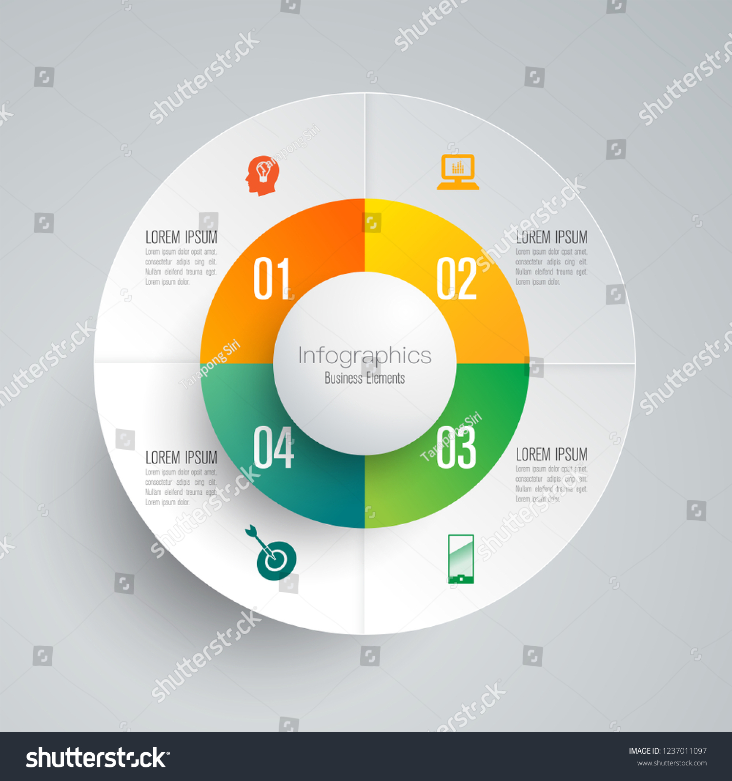 Infographics Design Vector Marketing Icons Can Stock Vector (Royalty ...