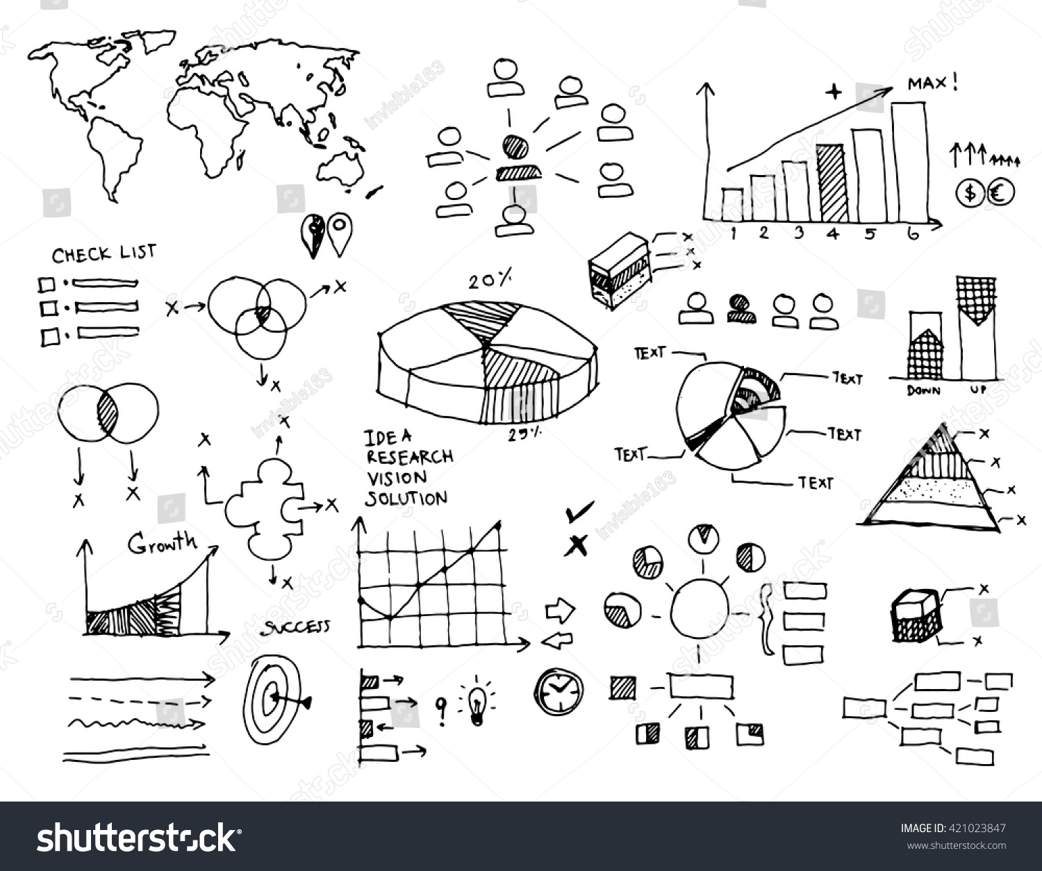 Infographics Elements Sketching Vector Illustration Stock Vector ...